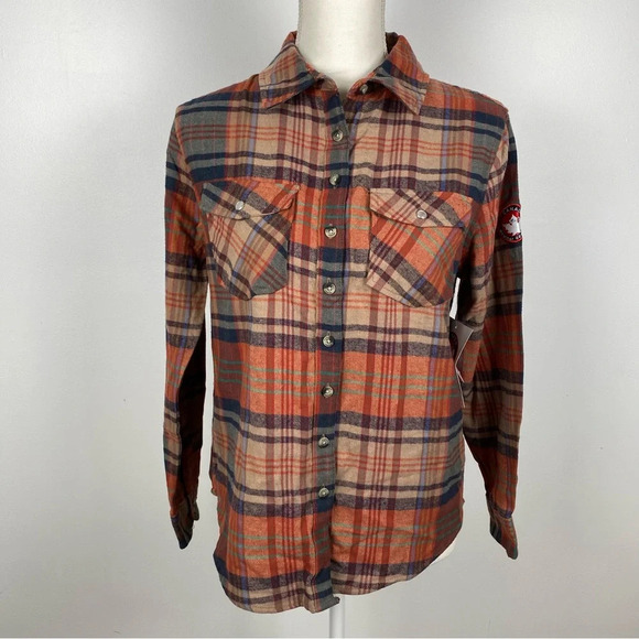 Canada Weather Gear Flannel Long Sleeve Button Up Plaid Shirt - Picture 1 of 16
